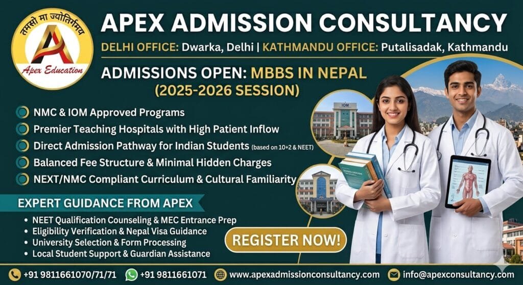 Affordable MBBS in Nepal 2026-27: Top Colleges, Fees & MEC Admission Guide